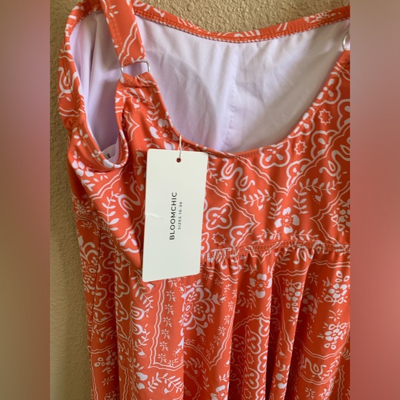 Bloomchic Orange/White Two Piece Swim Dress (US 14-16) NWT🌴 - Picture 8 of 10
